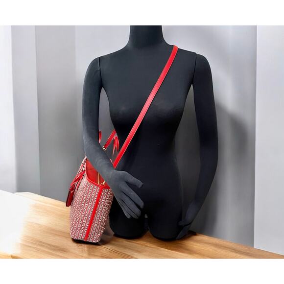 Tory Burch Gemini Link Canvas Small Tote Shoulder Bag - Picture 10 of 12